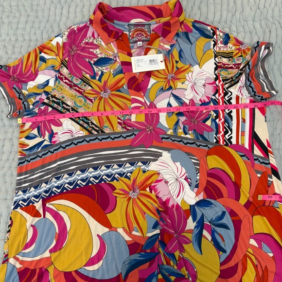 Johnny Was RACHEL MAY SHORT SLEEVE SWING POLO 2X - Picture 9 of 10